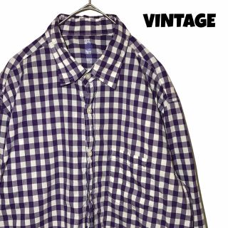 ジェイクルー(J.Crew)の【希少カラー】ジェイクルー J.CREW シャツ チェック M 紫 古着 輸入(シャツ)