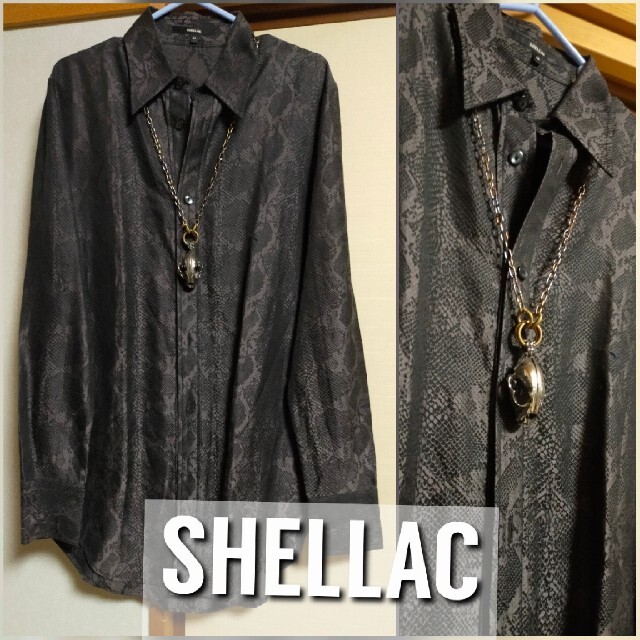 数量限定セール  SHELLAC - SHELLAC snake skin pattern shirt シャツ