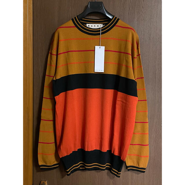 Marni(マルニ)の50新品 MARNI メンズ ボーダー ハイゲージ ニット セーター マルニ メンズのトップス(ニット/セーター)の商品写真