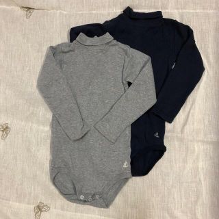 プチバトー(PETIT BATEAU)のプチバトー  タートルネック　長袖ボディ　24m 2枚(ロンパース)