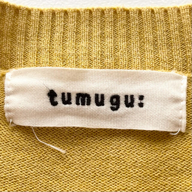 tumugu(ツムグ)のtumugu ドルマンスリーブコットンニット イエロー系 ゆったりサイズ レディースのトップス(ニット/セーター)の商品写真