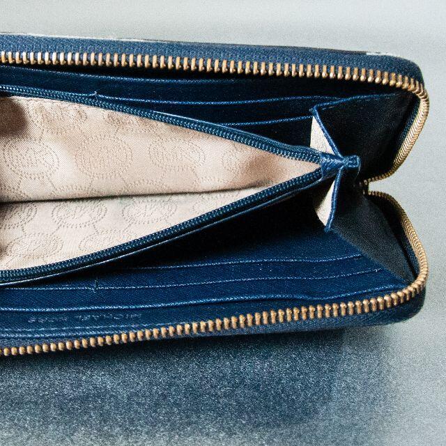 MICHAEL KORS マイケルコース 長財布 ラウンドジップ ネイビー MICHAEL KORS マイケルコース 長財布 ラウンドジップ ネイビー