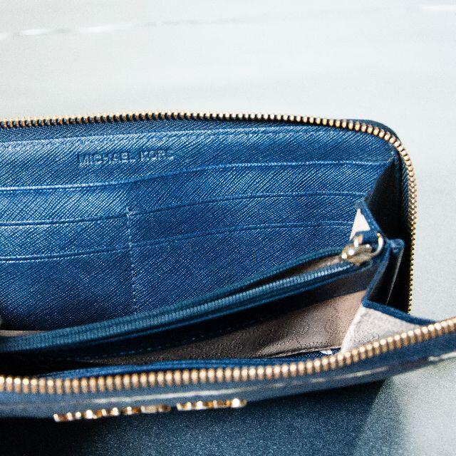 MICHAEL KORS マイケルコース 長財布 ラウンドジップ ネイビー MICHAEL KORS マイケルコース 長財布 ラウンドジップ ネイビー