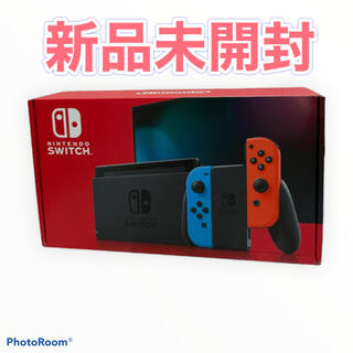 ニンテンドースイッチ(Nintendo Switch)の2110458 Nintendo Switch ネオンブルー  新品未開封(家庭用ゲーム機本体)