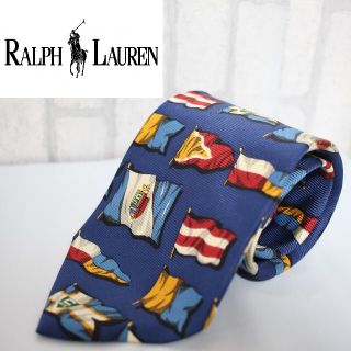 ラルフローレン(Ralph Lauren)のラルフローレン　総柄　シルクネクタイ　国旗　スーツ　柄　エンブレム　日本製(ネクタイ)