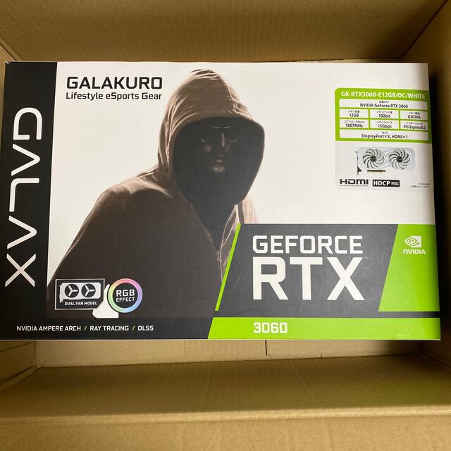 【ほぼ新品】玄人志向 NVIDIA GeForce RTX3060搭載 グラフ