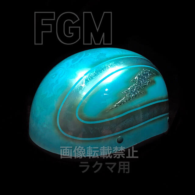 カスタムペイントダックテールヘルメットハーレーナチヘルsilver