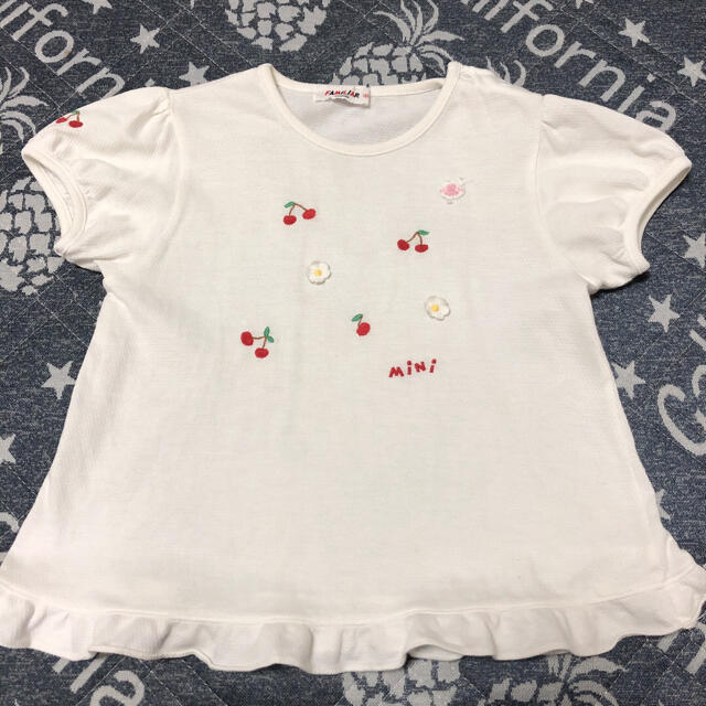 familiar(ファミリア)のファミリア  Ｔシャツ　120サイズ　ホワイト キッズ/ベビー/マタニティのキッズ服女の子用(90cm~)(Tシャツ/カットソー)の商品写真