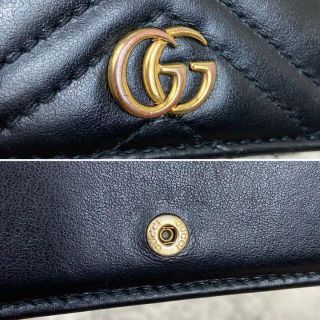 Gucci - 【極美品】グッチ GG マーモント キルティングレザー 二つ折り