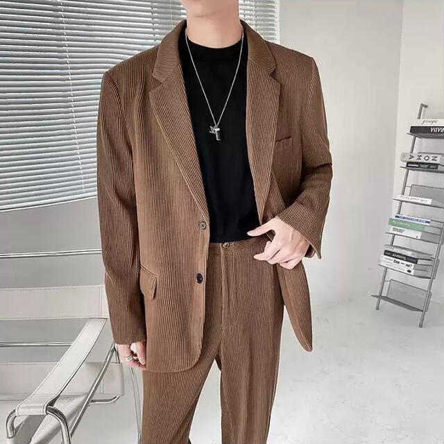 海外輸入】 新品 Drake's ドレイクス コーデュロイ スーツ