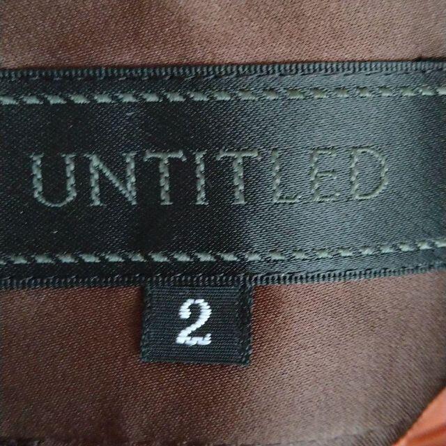 UNTITLED(アンタイトル)の【洗える】美品 UNTITLED アンタイトル 日本製 タックスカート 赤 レディースのスカート(ひざ丈スカート)の商品写真