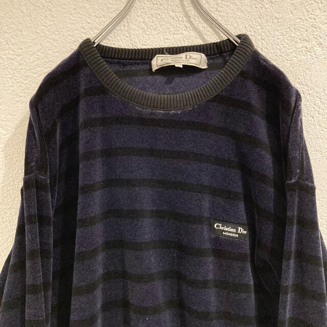 Christian Dior(クリスチャンディオール)のDior ボーダー スウェット カットソー 長袖 古着 ビンテージ 90s メンズのトップス(スウェット)の商品写真