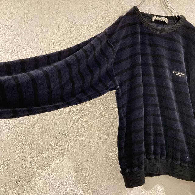 Christian Dior(クリスチャンディオール)のDior ボーダー スウェット カットソー 長袖 古着 ビンテージ 90s メンズのトップス(スウェット)の商品写真