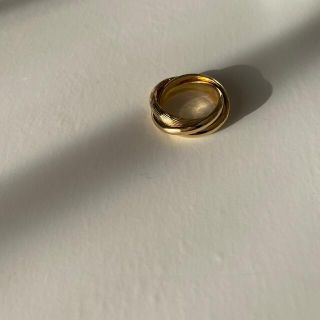 gold ring 指輪　3連ring アクセサリー　ゴールド　アンティーク(リング(指輪))