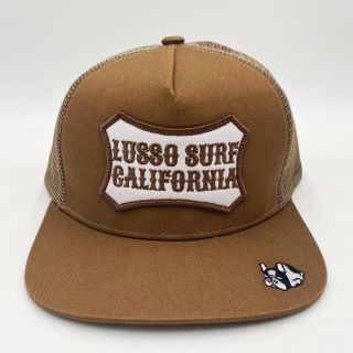 スタンダードカリフォルニア(STANDARD CALIFORNIA)の西海岸系☆LUSSO SURF ボックスロゴ刺繍キャップ☆帽子　カーキ(キャップ)