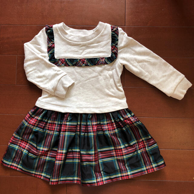 babyGAP(ベビーギャップ)のbaby Gap  チェックワンピース 100 キッズ/ベビー/マタニティのキッズ服女の子用(90cm~)(ワンピース)の商品写真