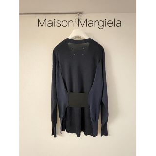 マルタンマルジェラ(Maison Martin Margiela)のメゾン マルジェラ バックデザインセーター ネイビー(ニット/セーター)