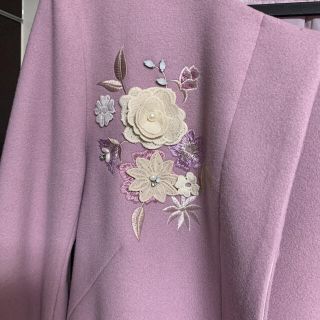 WILLSELECTION - WILLSELECTION♡エアリークリーミー刺繍コート Mの