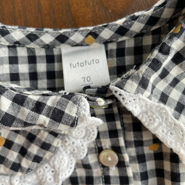 futafuta(フタフタ)のfutafuta ギンガムチェックロンパース 70 キッズ/ベビー/マタニティのベビー服(~85cm)(ロンパース)の商品写真