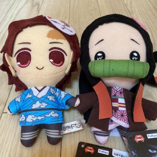 鬼滅の刃 ぬいぐるみ 竈門炭治郎＆竈門禰豆子 新品タグ付き(キャラクターグッズ)