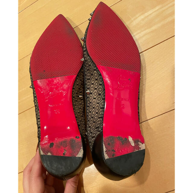 Christian Louboutin(クリスチャンルブタン)のクリスチャンルブタン  パンプス  カッター　フラットシューズ　バレエシューズ レディースの靴/シューズ(ハイヒール/パンプス)の商品写真