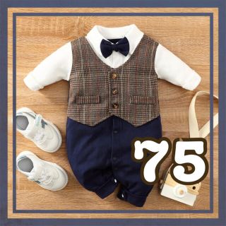 ベビーギャップ(babyGAP)の【激安】男の子フォーマルロンパース【9-12ヶ月　70-75cm】(ロンパース)