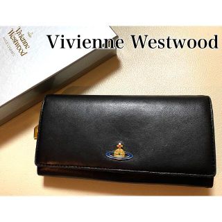 ヴィヴィアンウエストウッド(Vivienne Westwood)のVivienne Westwood ☆ 美品 ブラック レザー ロングウォレット(財布)