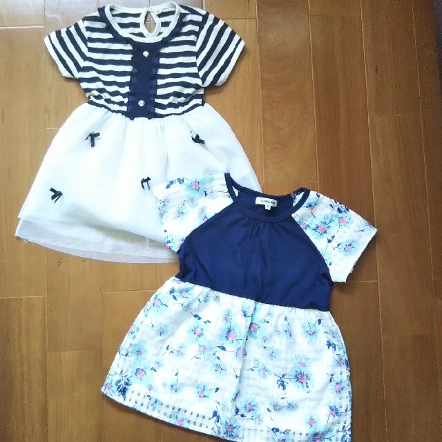 GLOBAL WORK(グローバルワーク)のレース 🎀 花柄🌼ワンピース ２枚セット キッズ/ベビー/マタニティのキッズ服女の子用(90cm~)(ワンピース)の商品写真