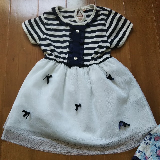 GLOBAL WORK(グローバルワーク)のレース 🎀 花柄🌼ワンピース ２枚セット キッズ/ベビー/マタニティのキッズ服女の子用(90cm~)(ワンピース)の商品写真