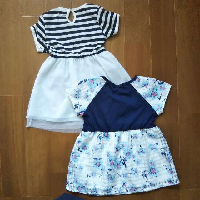 GLOBAL WORK(グローバルワーク)のレース 🎀 花柄🌼ワンピース ２枚セット キッズ/ベビー/マタニティのキッズ服女の子用(90cm~)(ワンピース)の商品写真