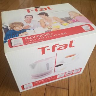 ティファール(T-fal)の新品★ティファール電気ケトル 0.8L ホワイト×ピンク アプレシアプラス(電気ケトル)