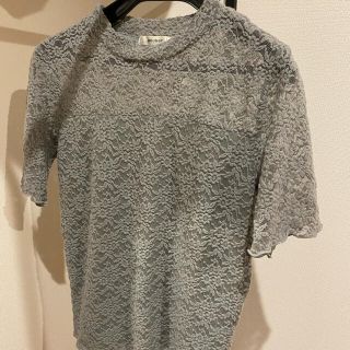 マウジー(moussy)の値下げ☆moussy/STRETCH LACE H／N Tシャツ(グレー)(Tシャツ(半袖/袖なし))