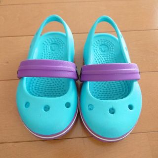 クロックス(crocs)の❤bu_bu_omisa様専用❤ ★クロックス★　水色 C5 13cm(サンダル)