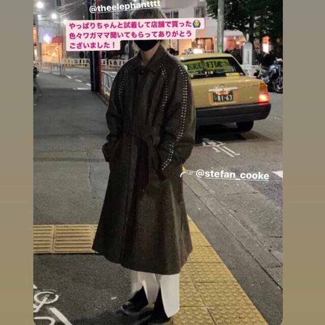 DRIES VAN NOTEN - Stefan Cooke スタッズコート ステンカラー DRIES VAN NOTEN - Stefan Cooke スタッズコート ステンカラー