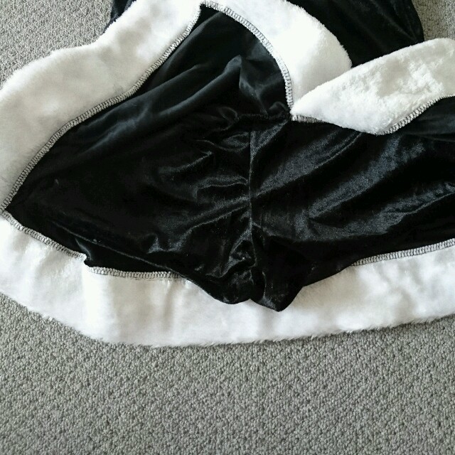 かわいい 黒サンタ レッグウォーマー、帽子セット エンタメ/ホビーのコスプレ(衣装一式)の商品写真