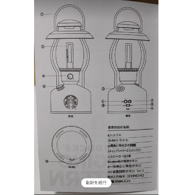 スターバックス　ランタン　韓国　海外　スタバ　海外限定　キャンプ　アウトドア