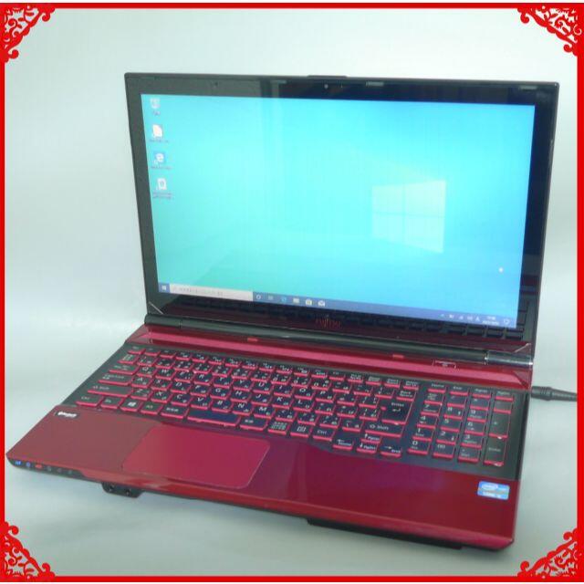 正規代理店 中古美品 新品高速SSD 赤色 無線 AH56/K ノートpc ノートPC