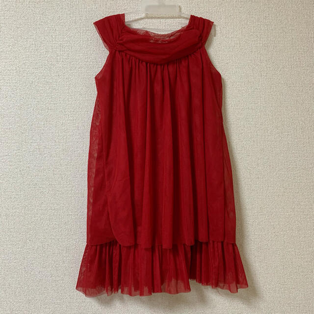 ZARA(ザラ)の118cm 真っ赤なドレス ZARA 子供 女児 レッド ドレス ノースリーブ キッズ/ベビー/マタニティのキッズ服女の子用(90cm~)(ドレス/フォーマル)の商品写真