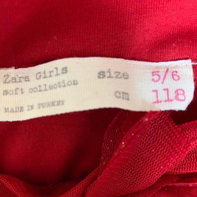 ZARA(ザラ)の118cm 真っ赤なドレス ZARA 子供 女児 レッド ドレス ノースリーブ キッズ/ベビー/マタニティのキッズ服女の子用(90cm~)(ドレス/フォーマル)の商品写真