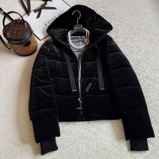 フォクシー(FOXEY)のFOXEY❤40『Velour Jacket』ベルベットブラック(ダウンジャケット)