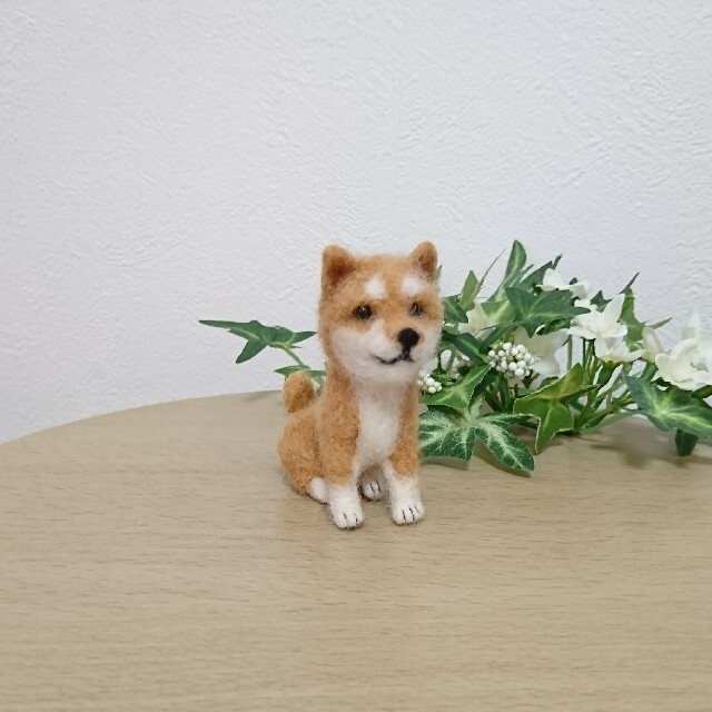 羊毛フェルト  柴犬  ミニチュア  ぬいぐるみ