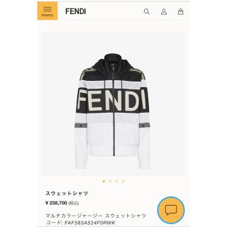 フェンディ(FENDI)のフェンディ FENDI マルチカラージャージー スウェットシャツ パーカー Ｌ(パーカー)