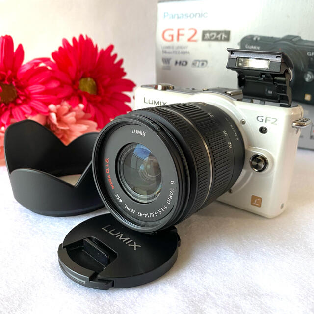 めん様専用❤LUMIX DMC-GF2コンパクト❤️スマホ転送❤可愛いミラー