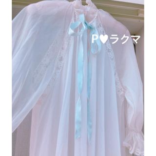 グリモワール(Grimoire)の୨୧ vintage blue ribbon sheer gown(カーディガン)