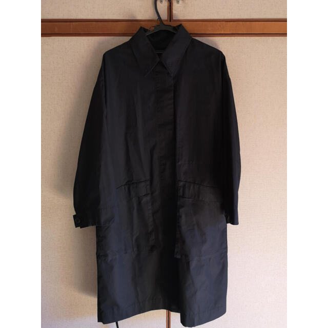 UNIQLO(ユニクロ)のユニクロU コットンロングコート　黒　XL レディースのジャケット/アウター(ロングコート)の商品写真
