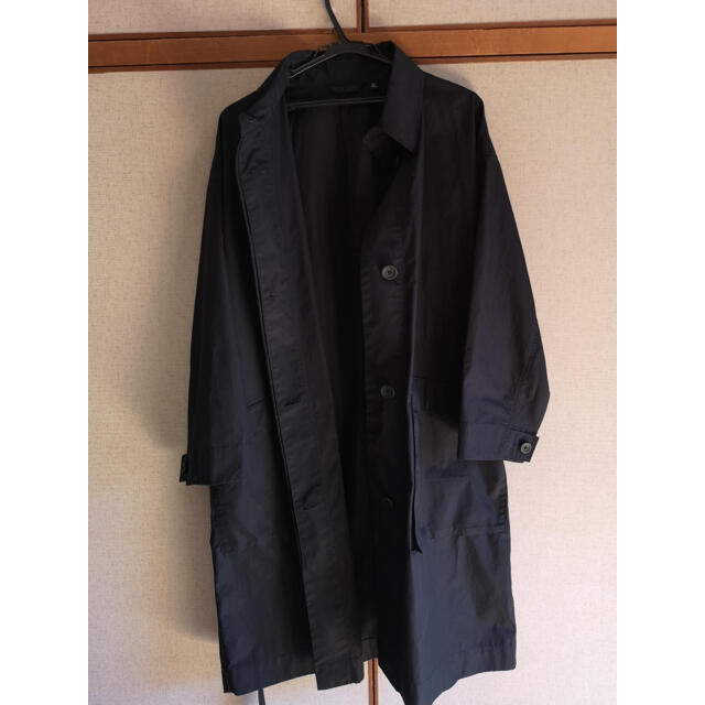 UNIQLO(ユニクロ)のユニクロU コットンロングコート　黒　XL レディースのジャケット/アウター(ロングコート)の商品写真