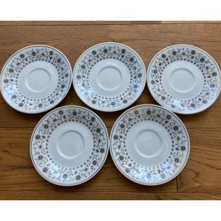 ノリタケ(Noritake)の新品未使用 ノリタケ シルバークイーン ビンテージ ソーサー皿 5枚セット(食器)