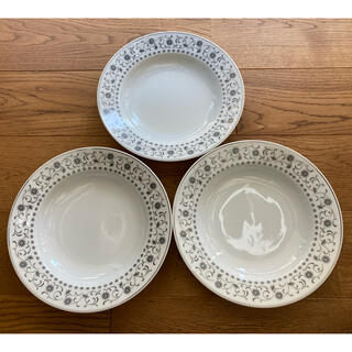 ノリタケ(Noritake)のノリタケＮ印 シルバークィーン  ディーププレート 深皿カレー皿 3枚セット(食器)