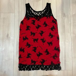 ヒステリックグラマー(HYSTERIC GLAMOUR)のヒステリックグラマー ネコ 猫 総柄 タンクトップ(Tシャツ(半袖/袖なし))