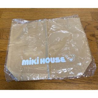 ミキハウス(mikihouse)の☆新品未開封!!MIKIHOUSE ミキハウス ロゴバッグ♪ベージュ(エコバッグ)